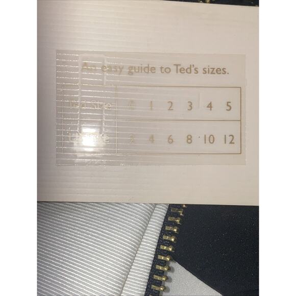 NWT Ted Baker London Natalea Bow Fit & Flare Black White Dress SZ 0 / US 2 - Picture 10 of 13